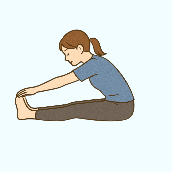 太ももの裏を伸ばすストレッチ