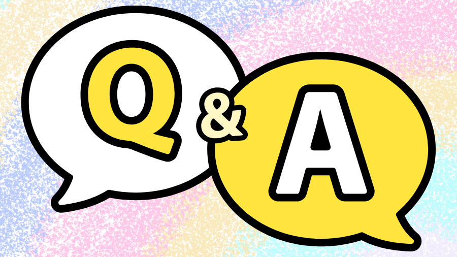 吹き出しの中にQ&Aの文字