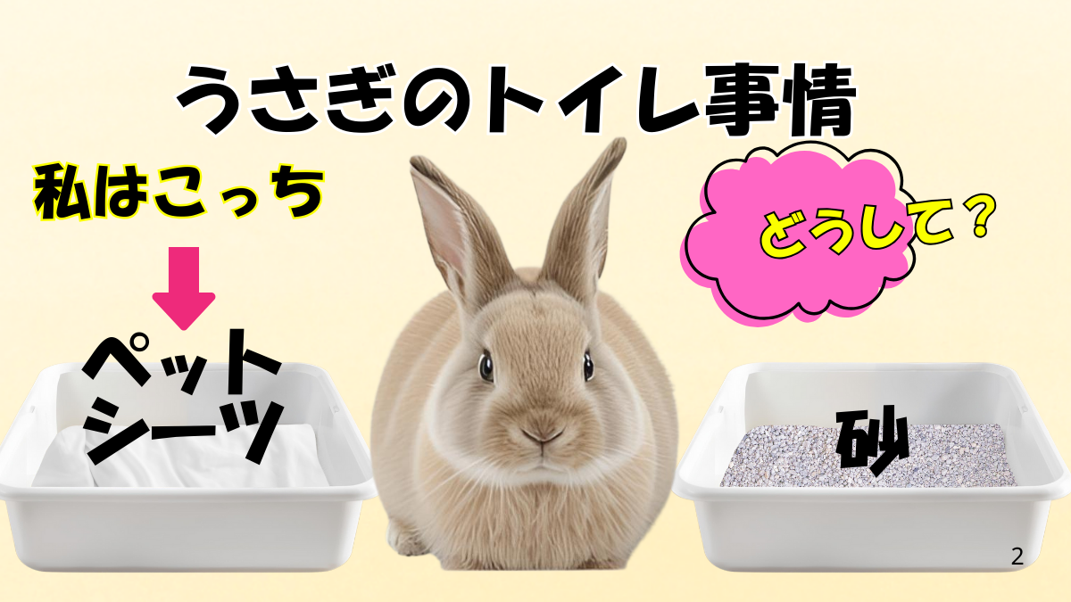 うさぎとうさぎのトイレ